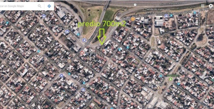 PREDIO DE 2 LOTES UNICOS SOBRE COLECTORA SUR DEL ACCESO OESTE Y BARCALA 700M2 - APTO TODO DESTINO