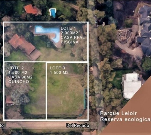 EXCELENTE OPORTUNIDAD!! CASA SOBRE LOTE DE 1500M2 PARQUIZADO EN EL CORAZON DE PARQUE LELOIR!!